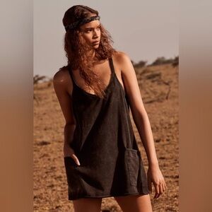 FREE PEOPLE Hot Shot Mini Dress in Black Size S